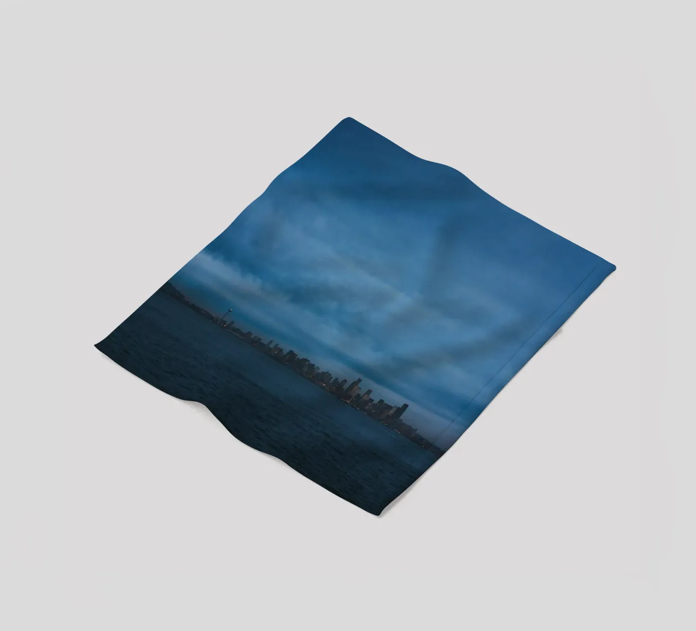 dark cloudy fleece blanket by Bleu
