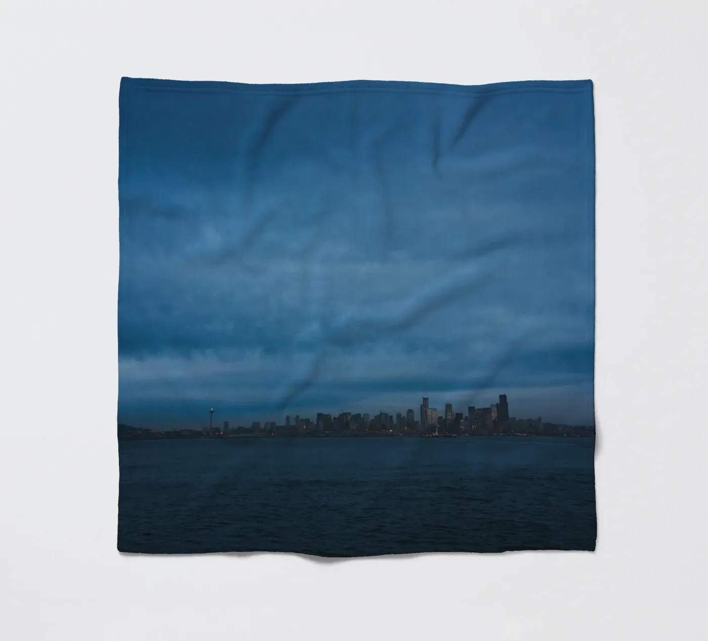 dark cloudy fleece blanket by Bleu