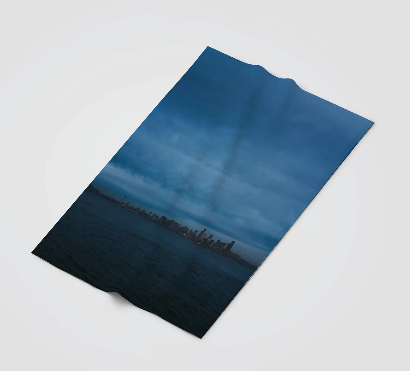 dark cloudy fleece blanket by Bleu