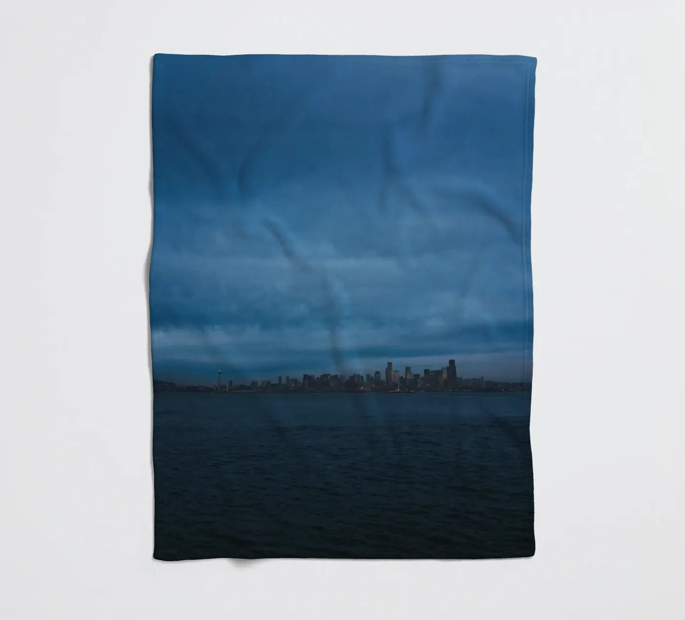dark cloudy fleece blanket by Bleu