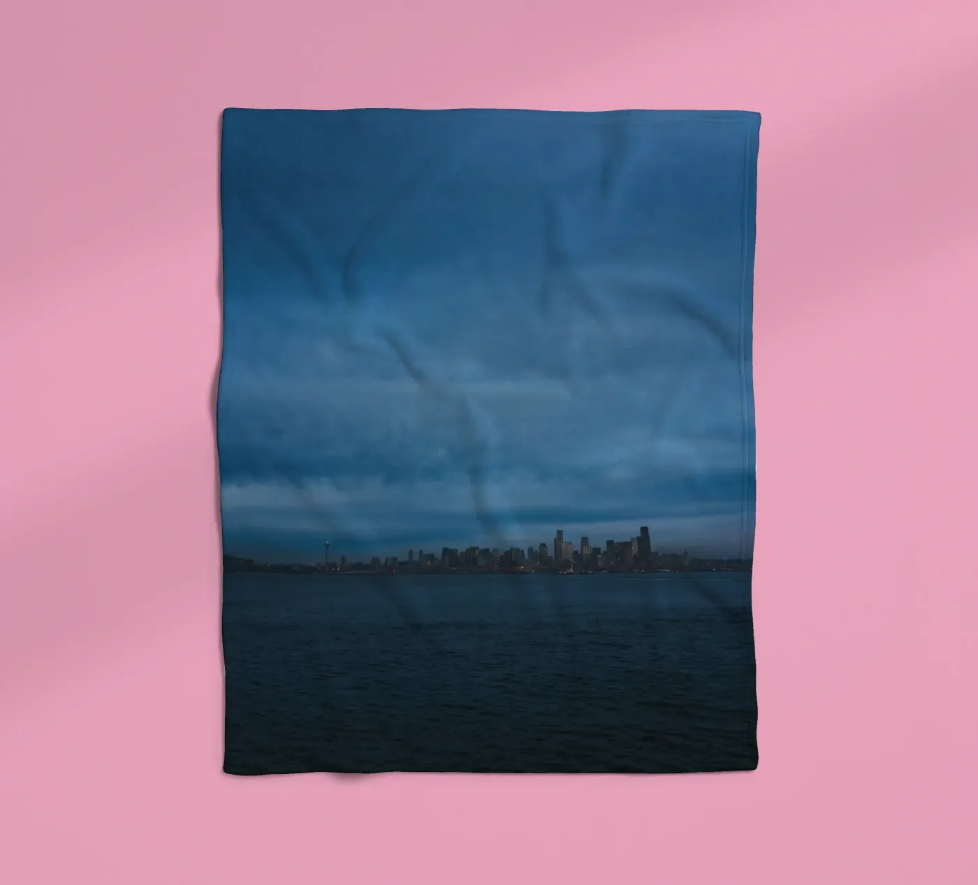 dark cloudy fleece blanket by Bleu