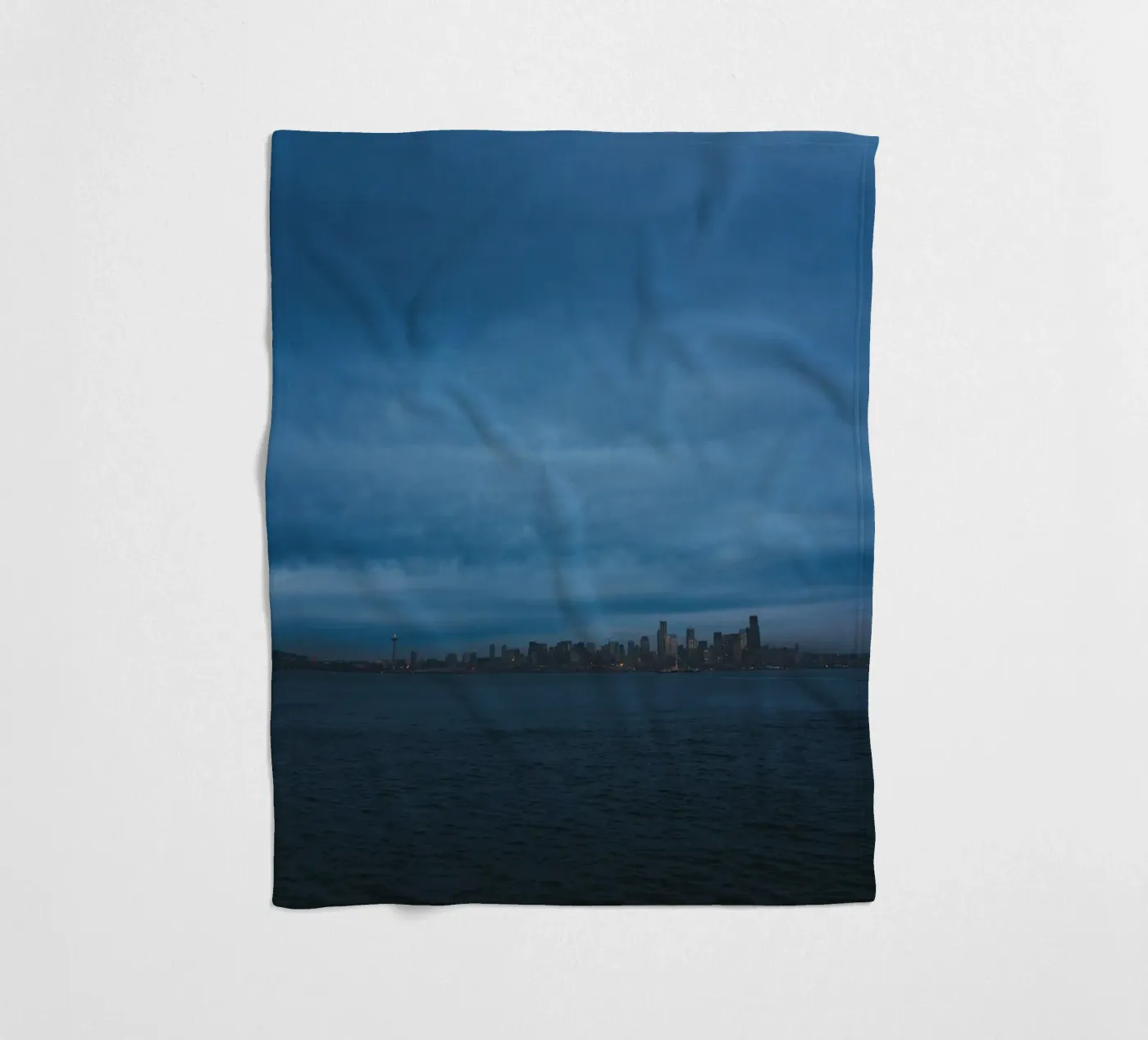 dark cloudy fleece blanket by Bleu