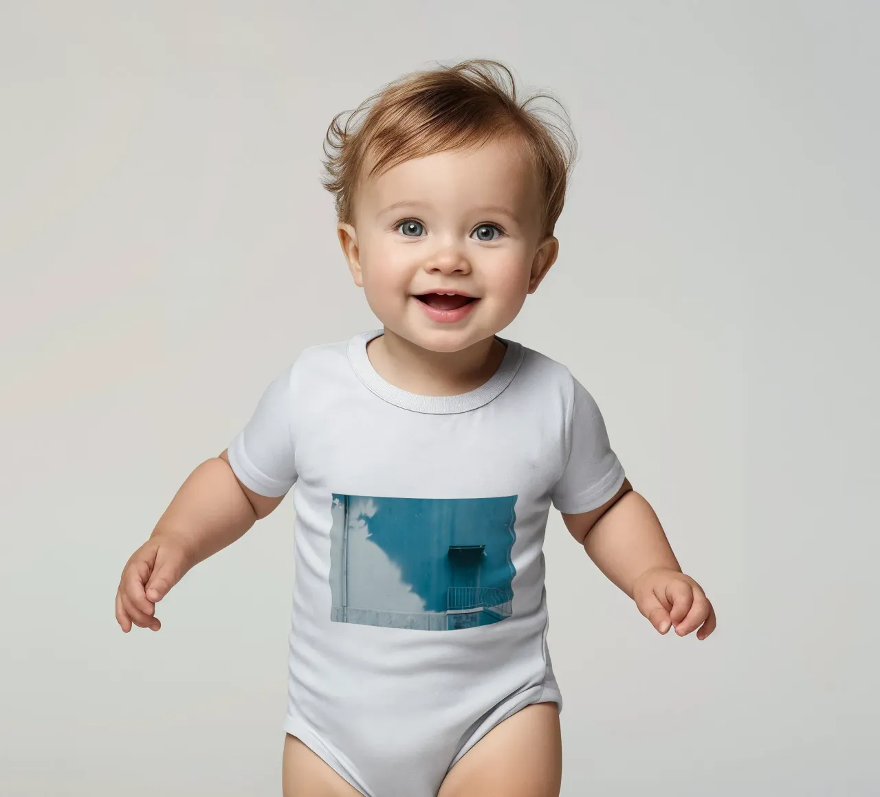 pace delle scale body neonato maniche corte da Bleu