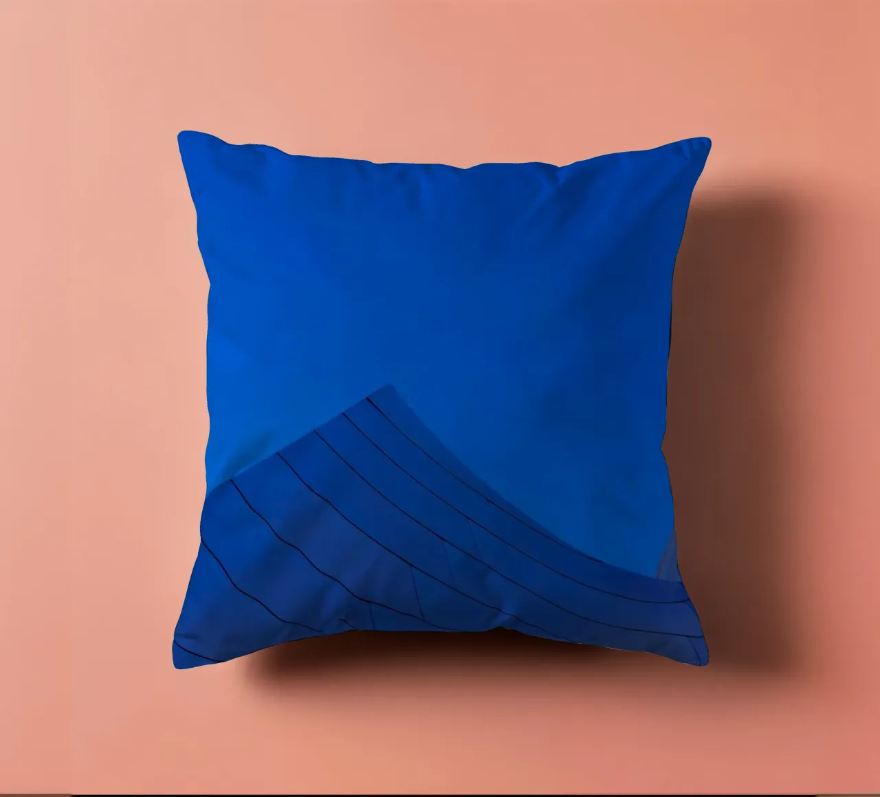 curved lines sky decorative cushion by Bleu