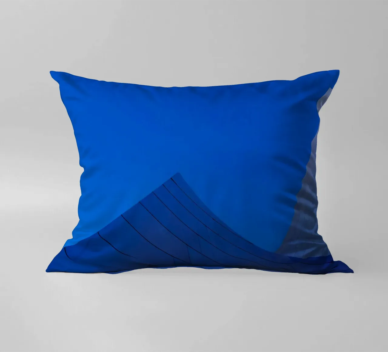 curved lines sky decorative cushion by Bleu