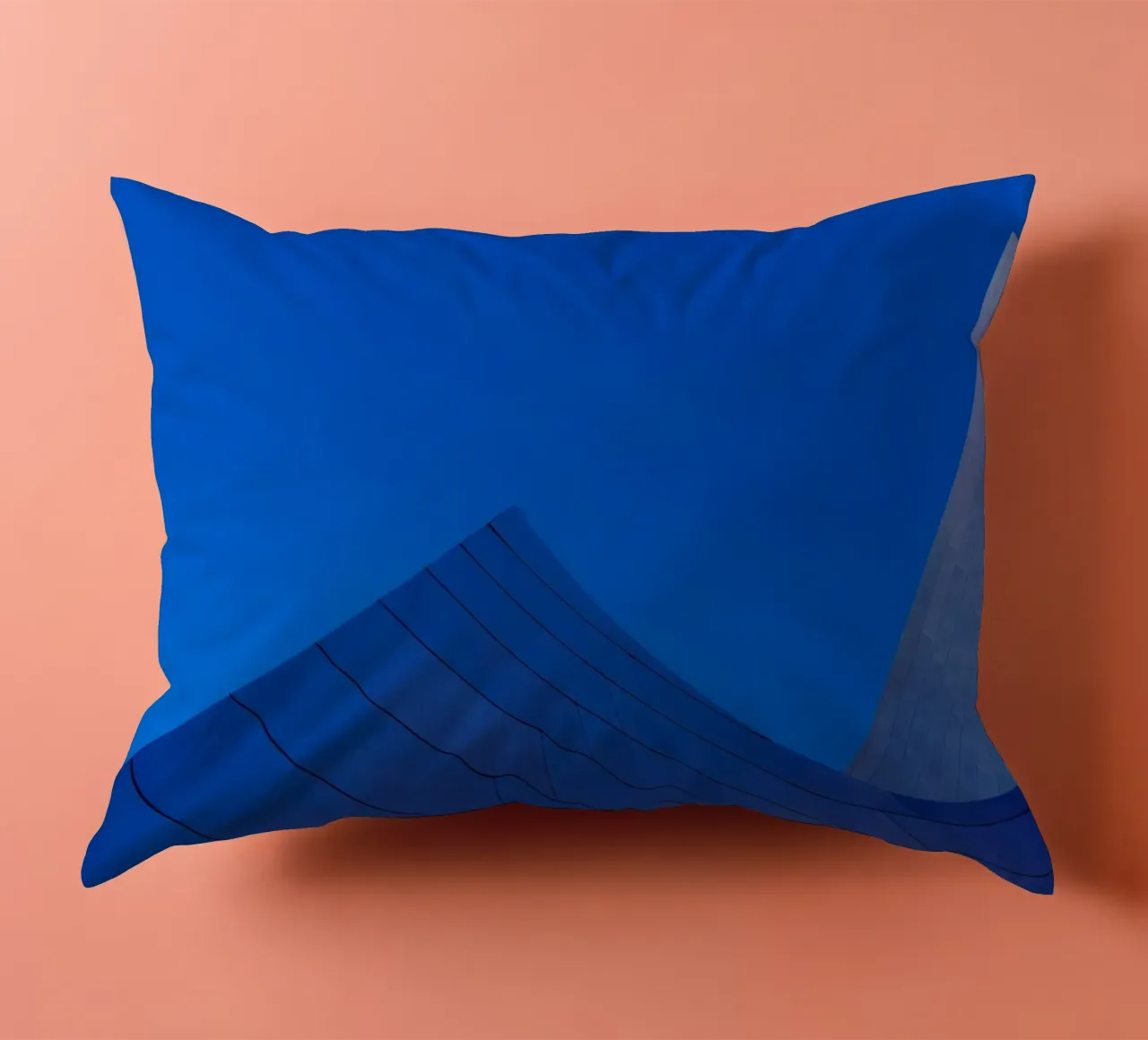 curved lines sky decorative cushion by Bleu