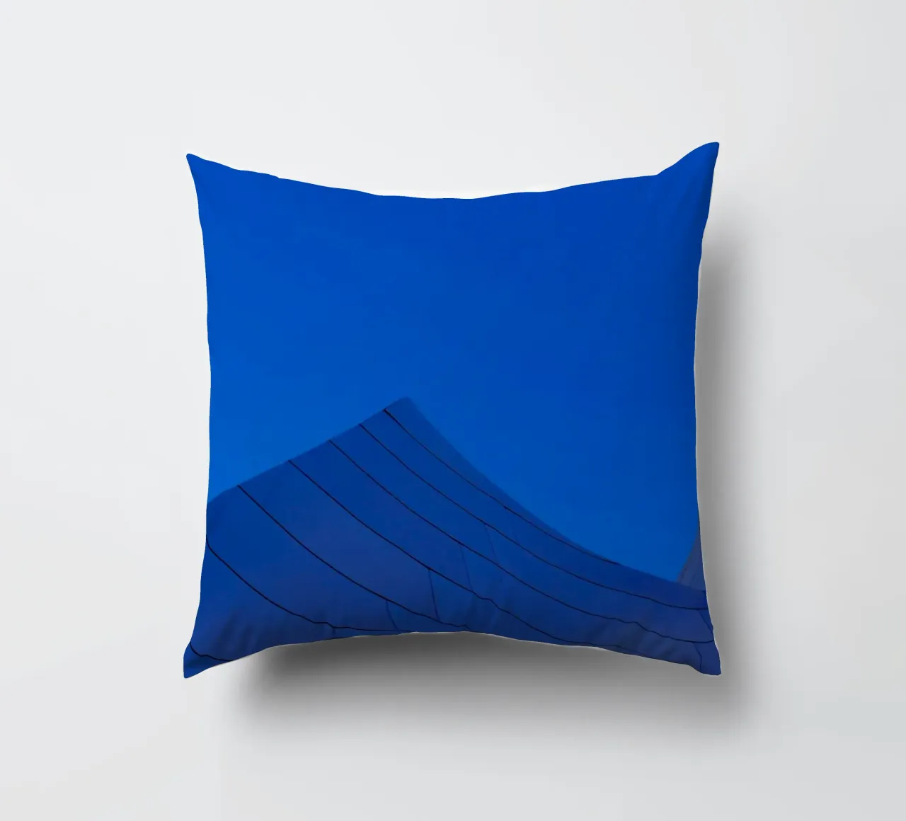 curved lines sky decorative cushion by Bleu