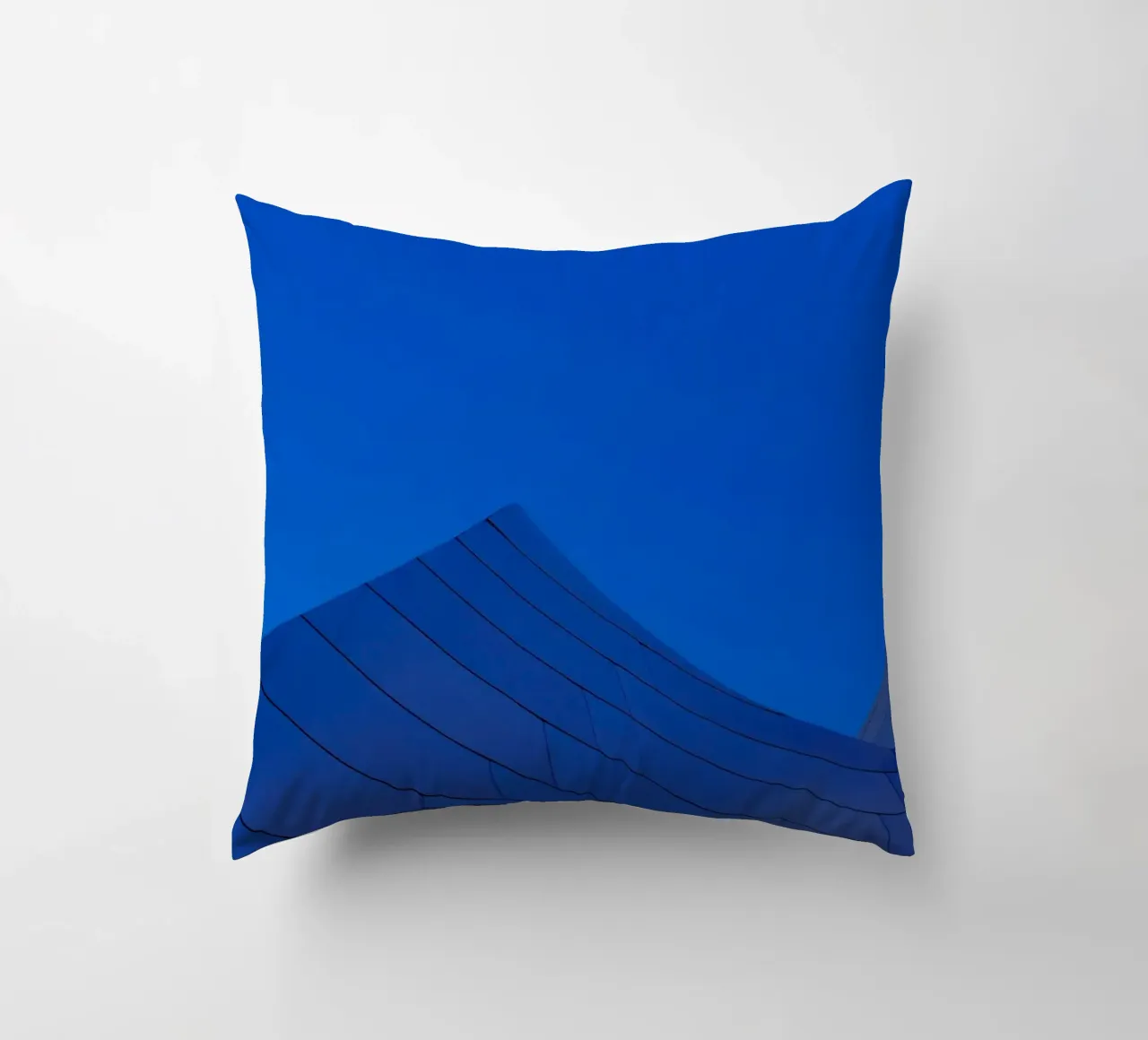 curved lines sky decorative cushion by Bleu