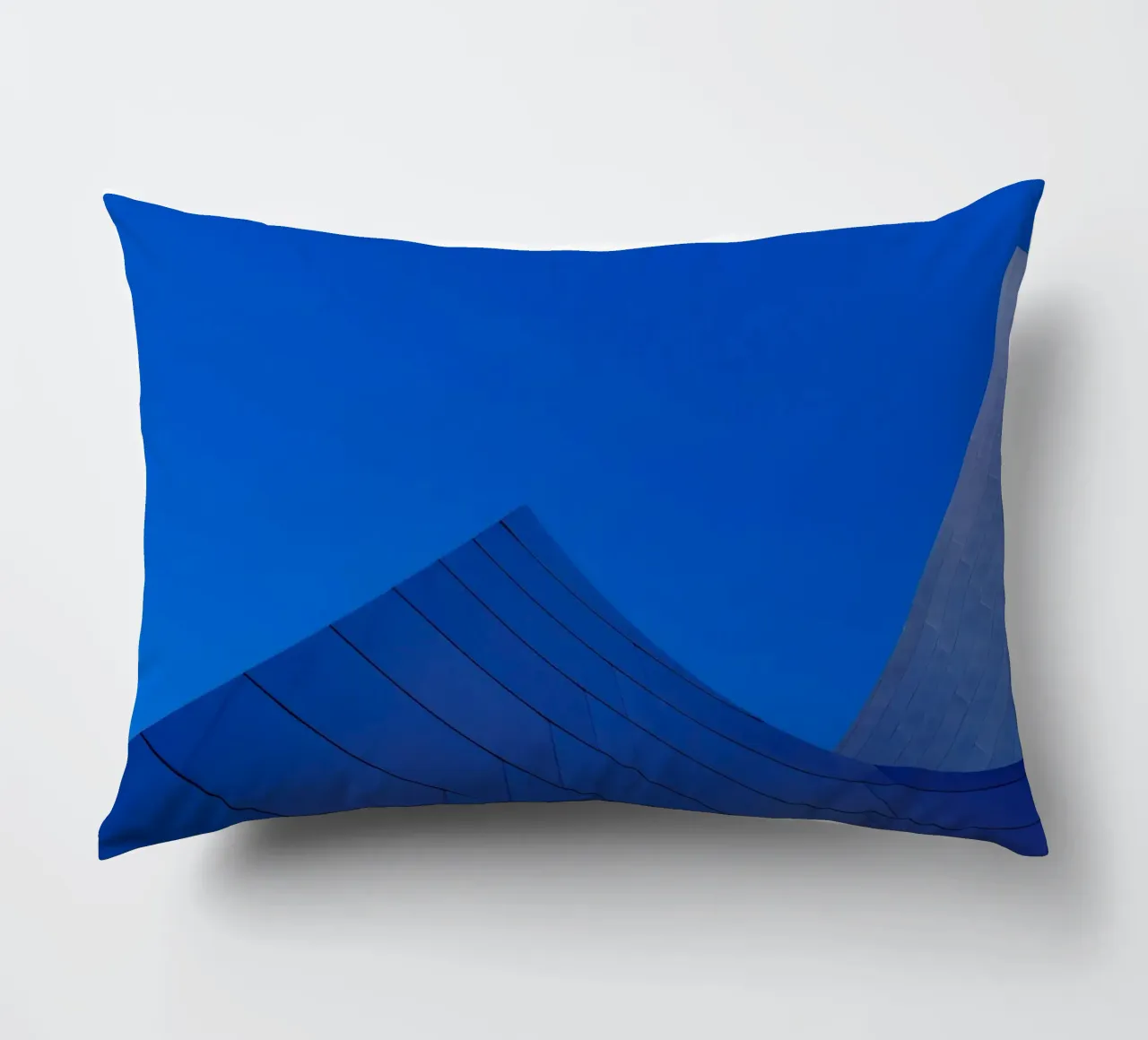 curved lines sky decorative cushion by Bleu