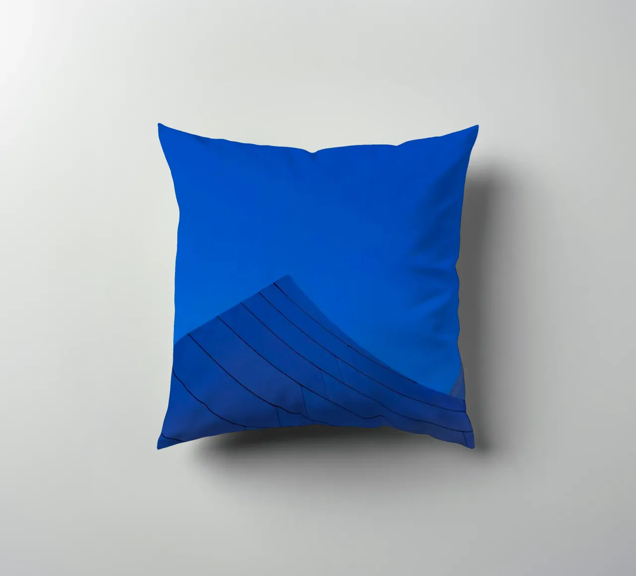 curved lines sky decorative cushion by Bleu