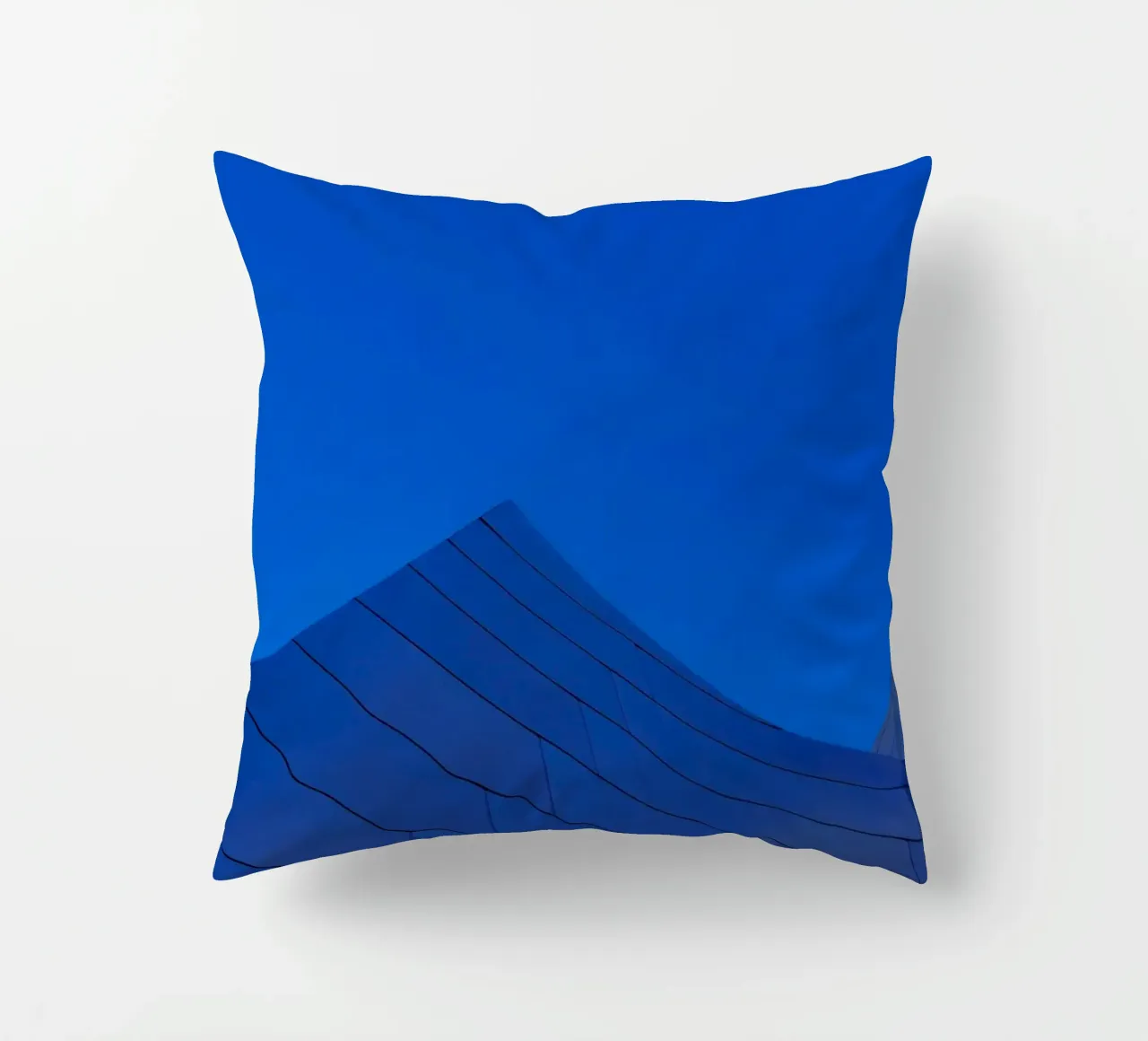 curved lines sky decorative cushion by Bleu