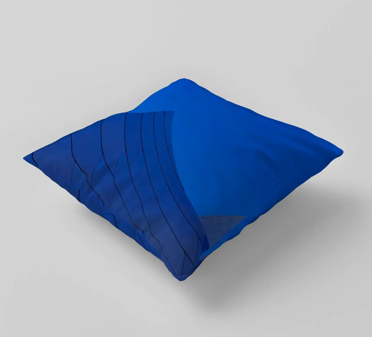 curved lines sky decorative cushion by Bleu
