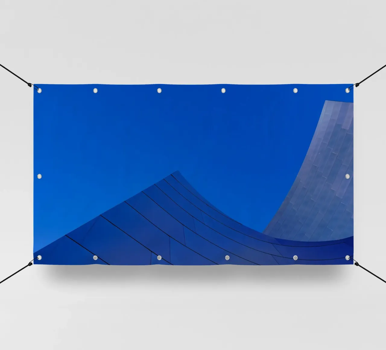 linee curve cielo telo in pvc da Bleu