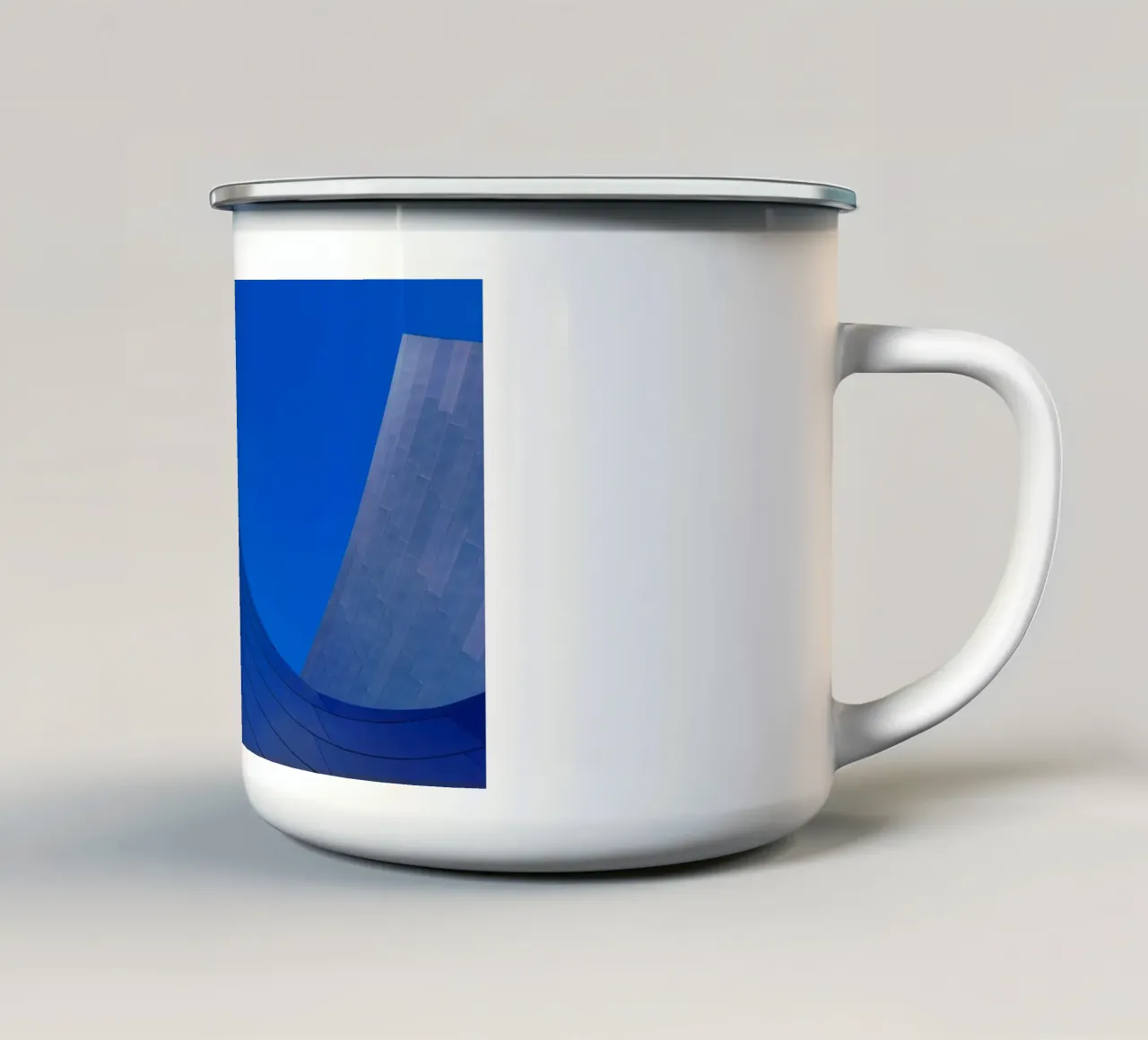 linee curve cielo tazza in smalto da Bleu