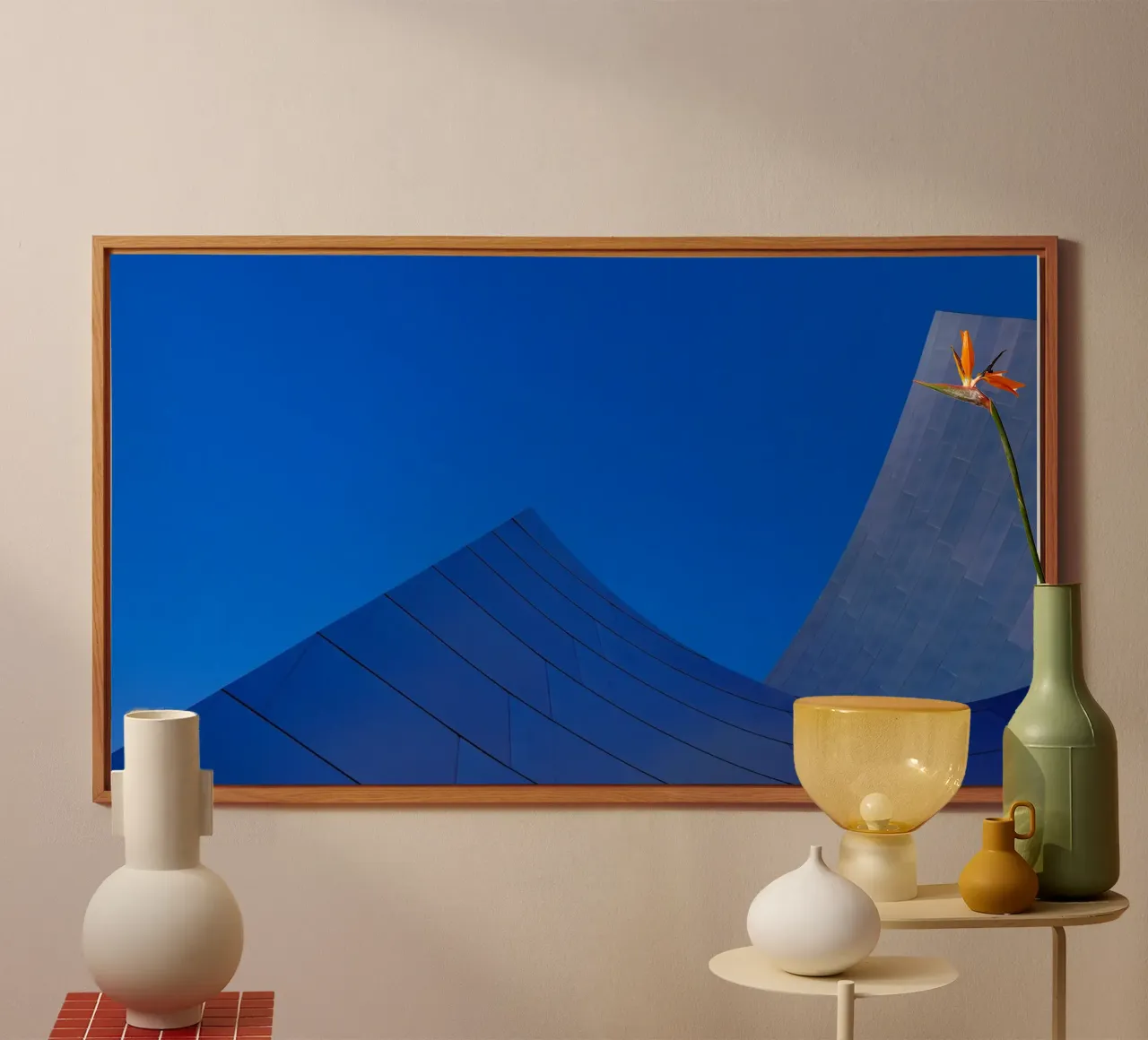 linee curve cielo alluminio dibond da Bleu