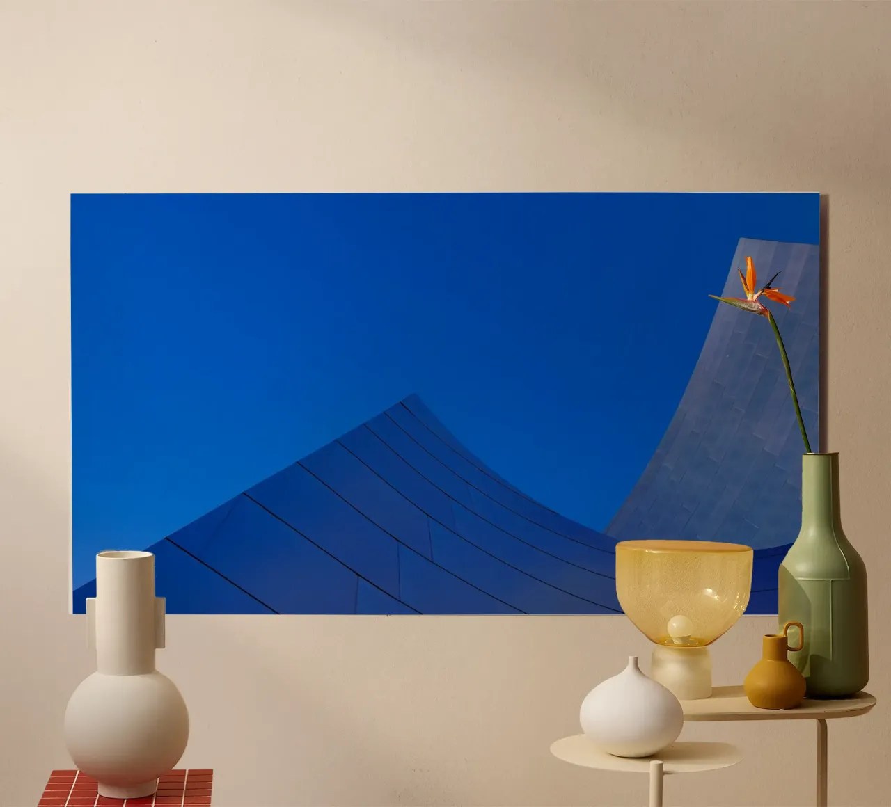 linee curve cielo alluminio dibond da Bleu