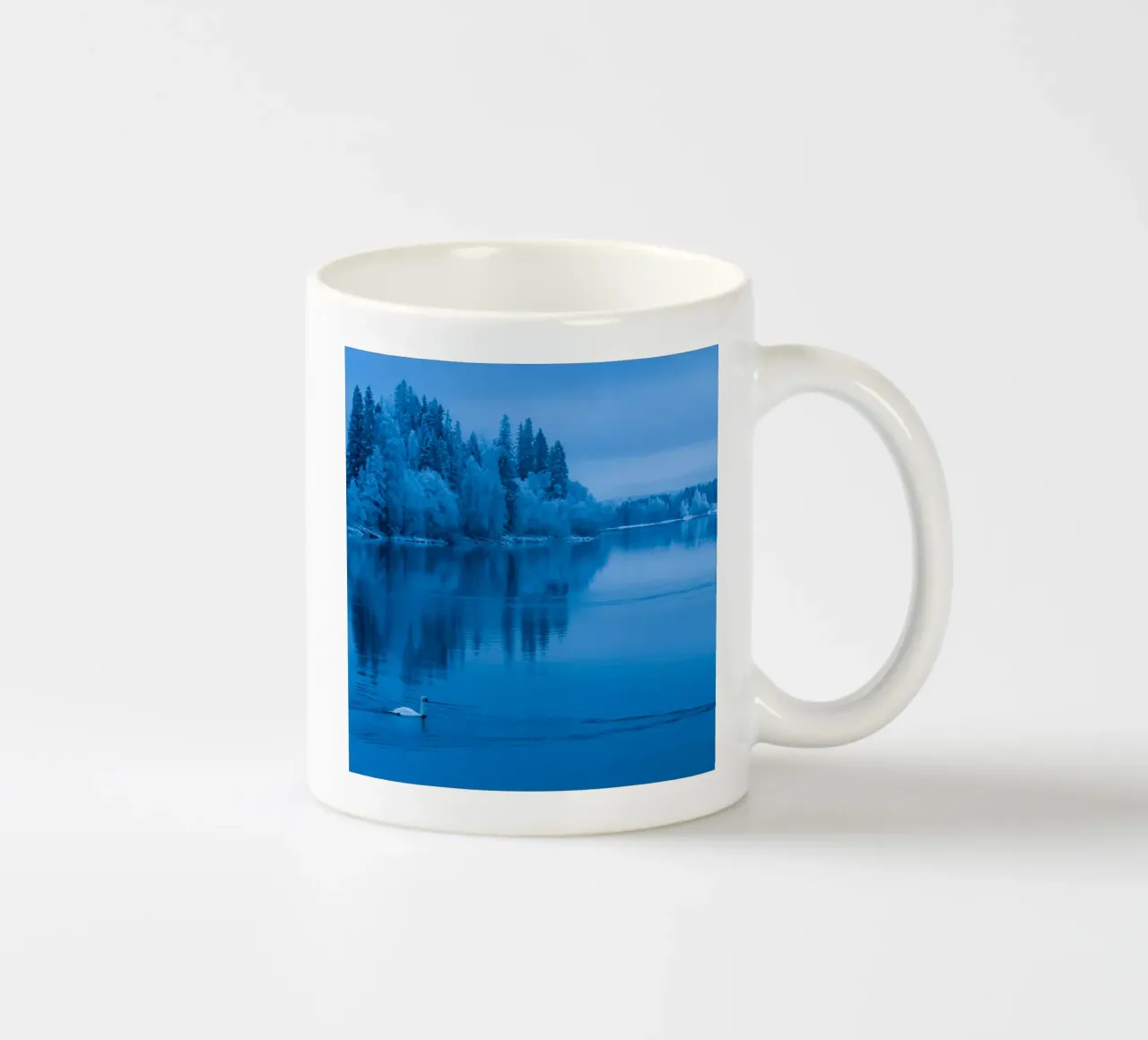 swan lake ceramic mug by Bleu