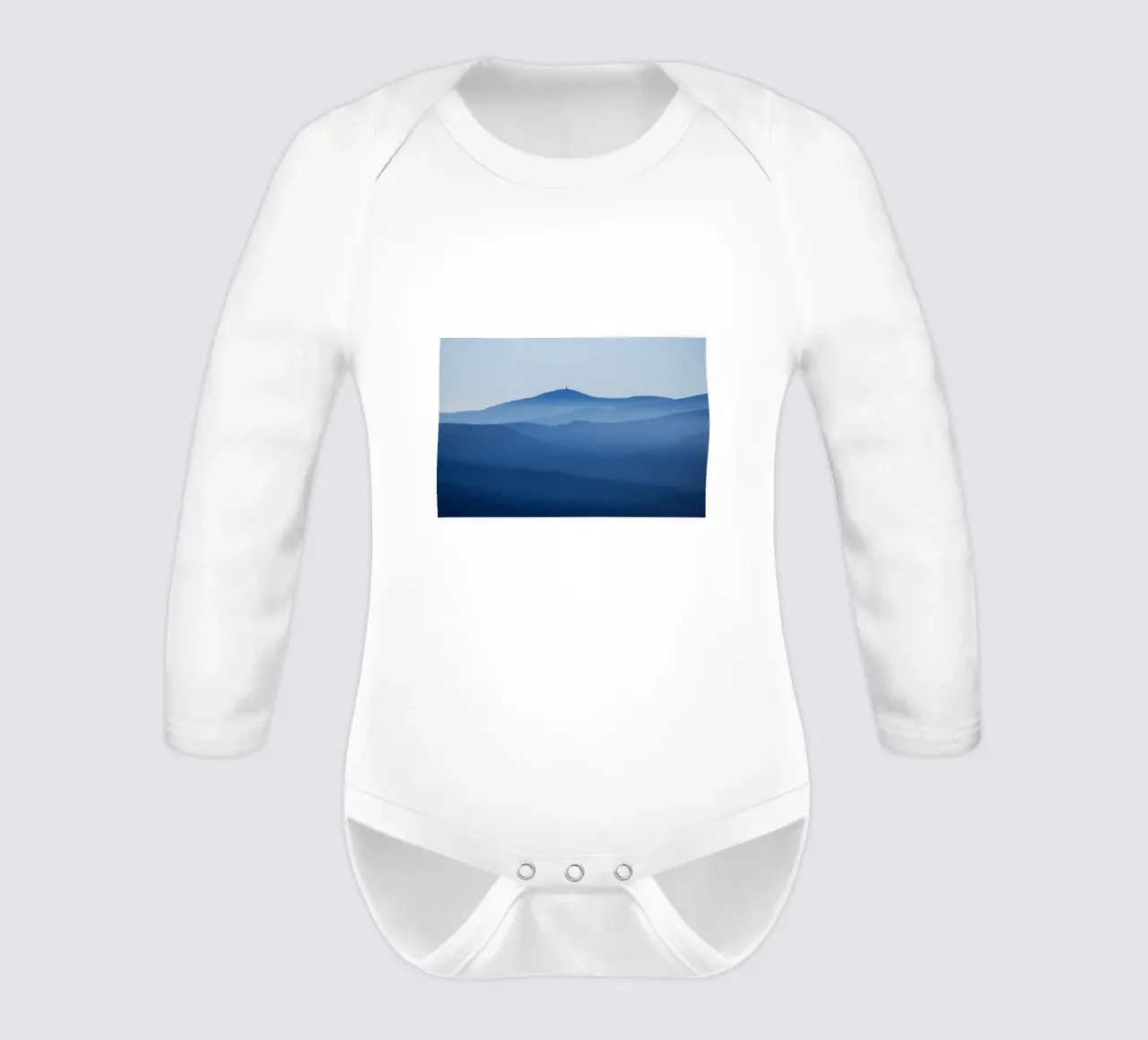 mountains gradients long-sleeve baby romper by Bleu