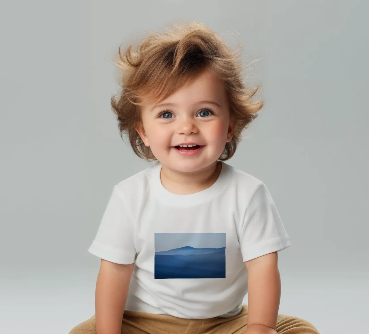dégradés de montagnes t-shirt pour bébé de Bleu