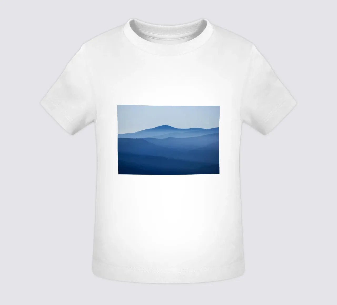 dégradés de montagnes t-shirt pour bébé de Bleu