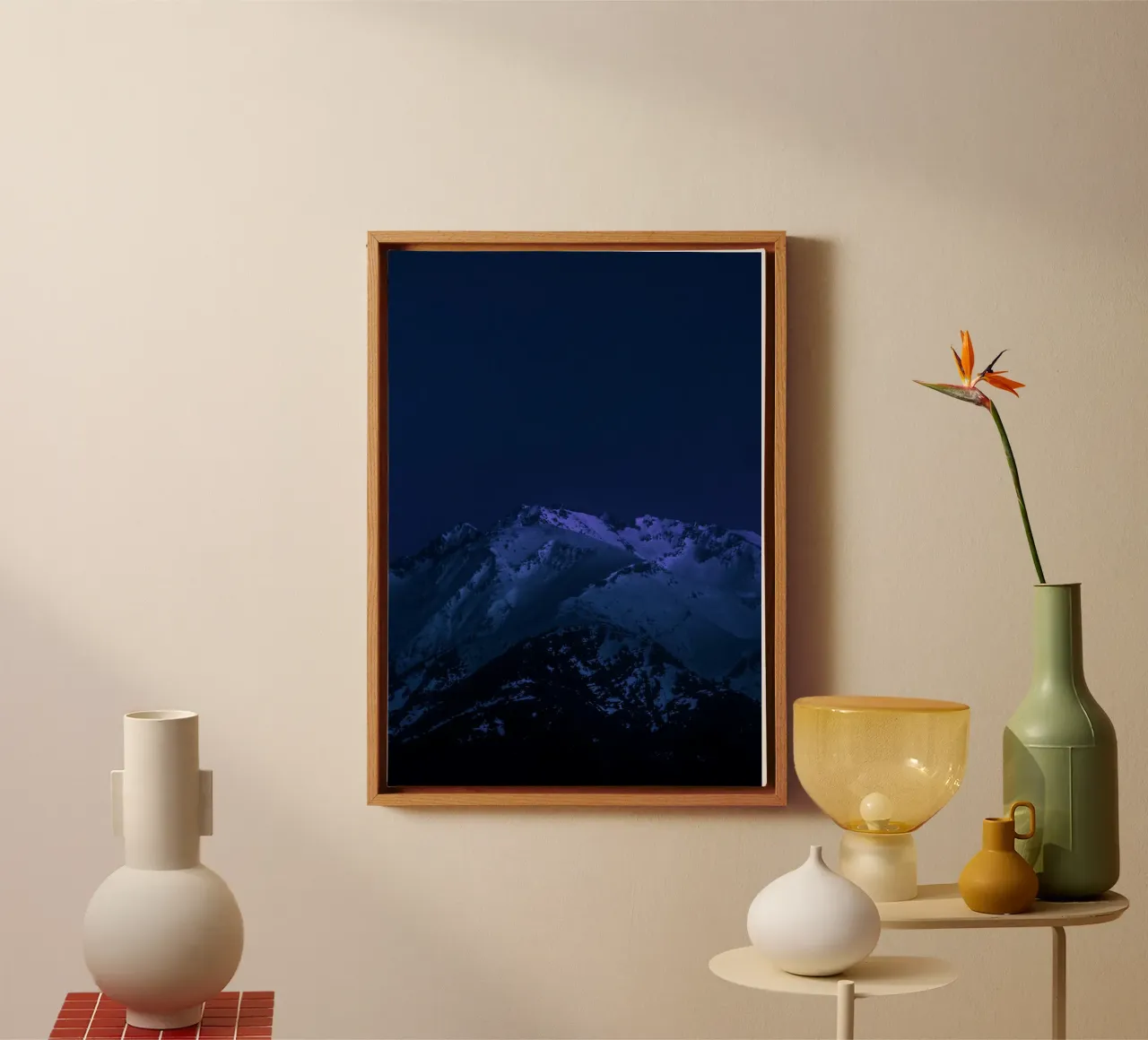 notte d'inverno tela con Cornice a cassetta da Bleu