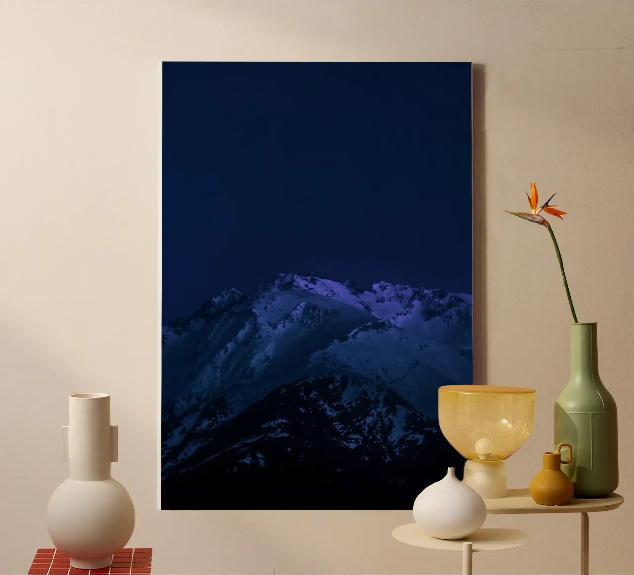 notte d'inverno tela con Cornice a cassetta da Bleu