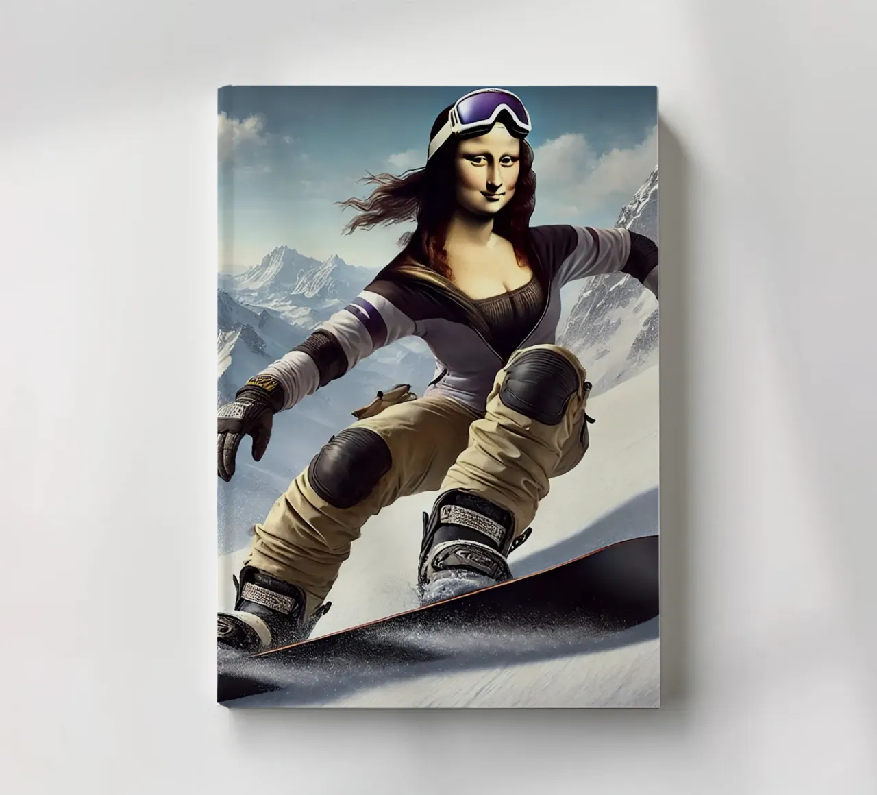 MONA LISA on a Snowboard notebook by Vintage Van Gogh