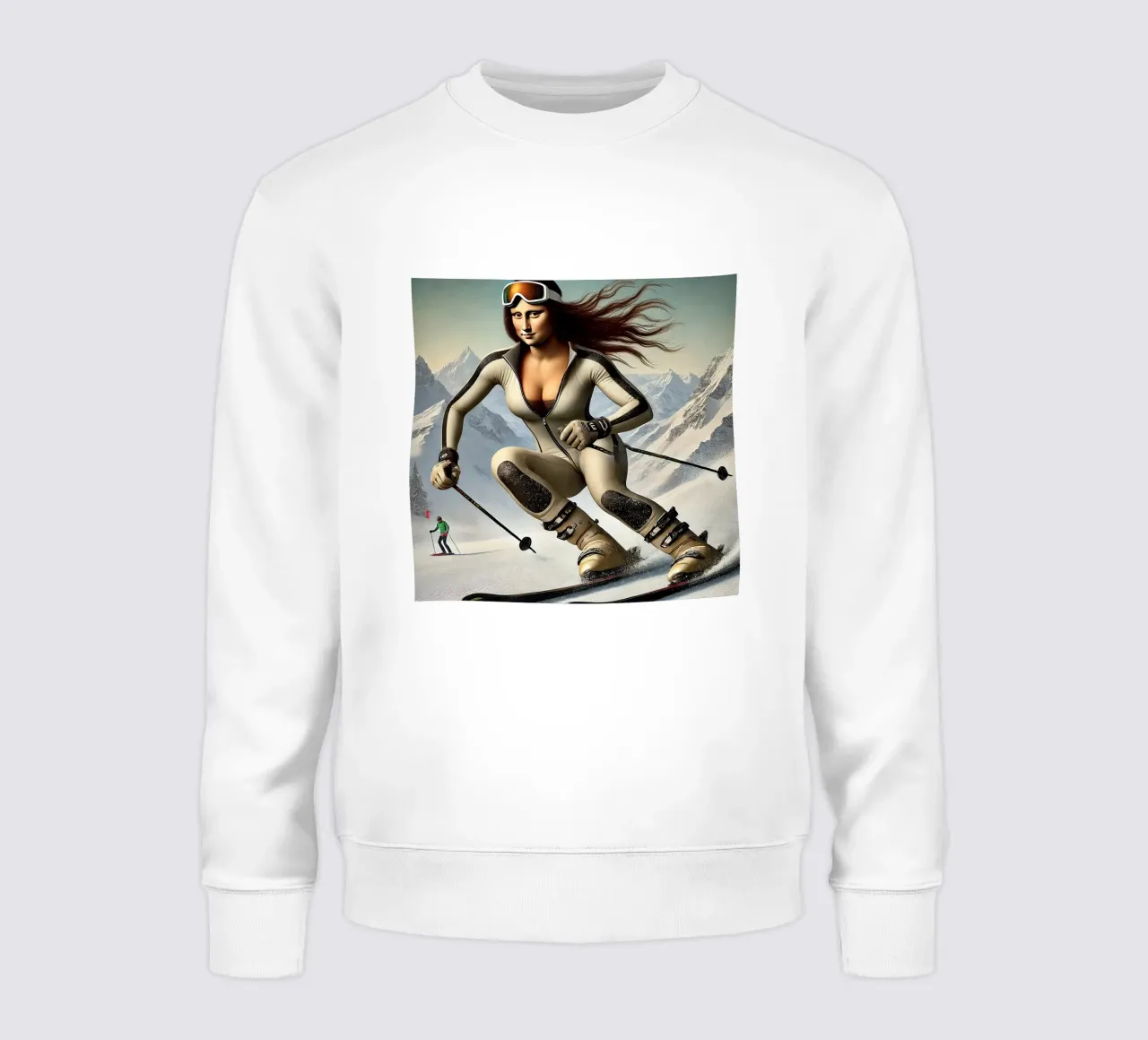 MONA LISA SKIING felpa da Vintage Van Gogh