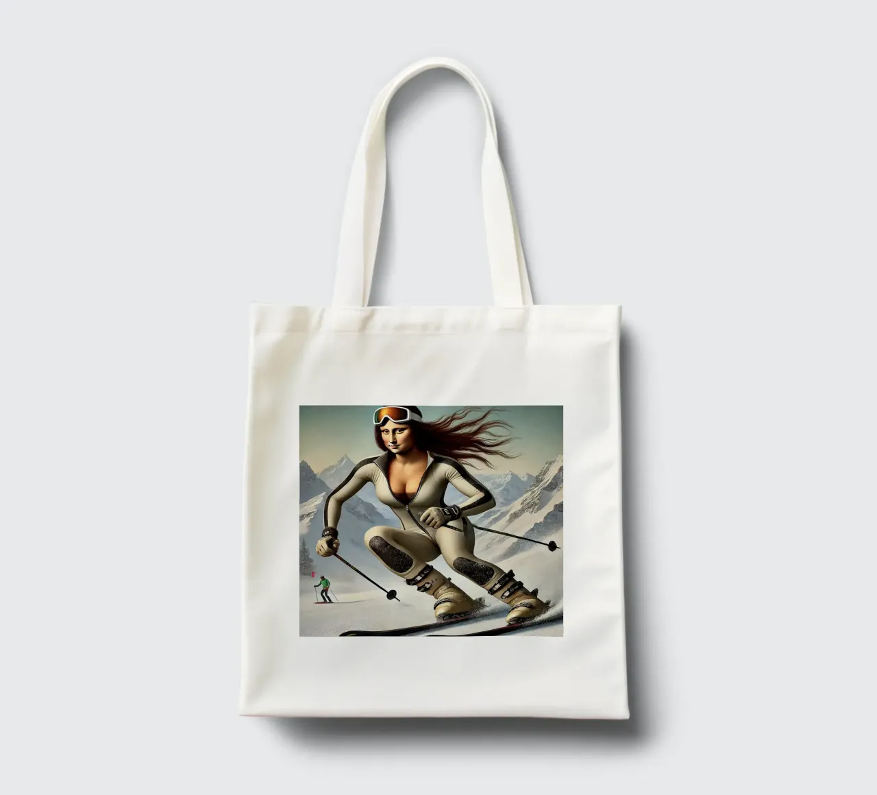 MONA LISA SKIING borsa in juta da Vintage Van Gogh