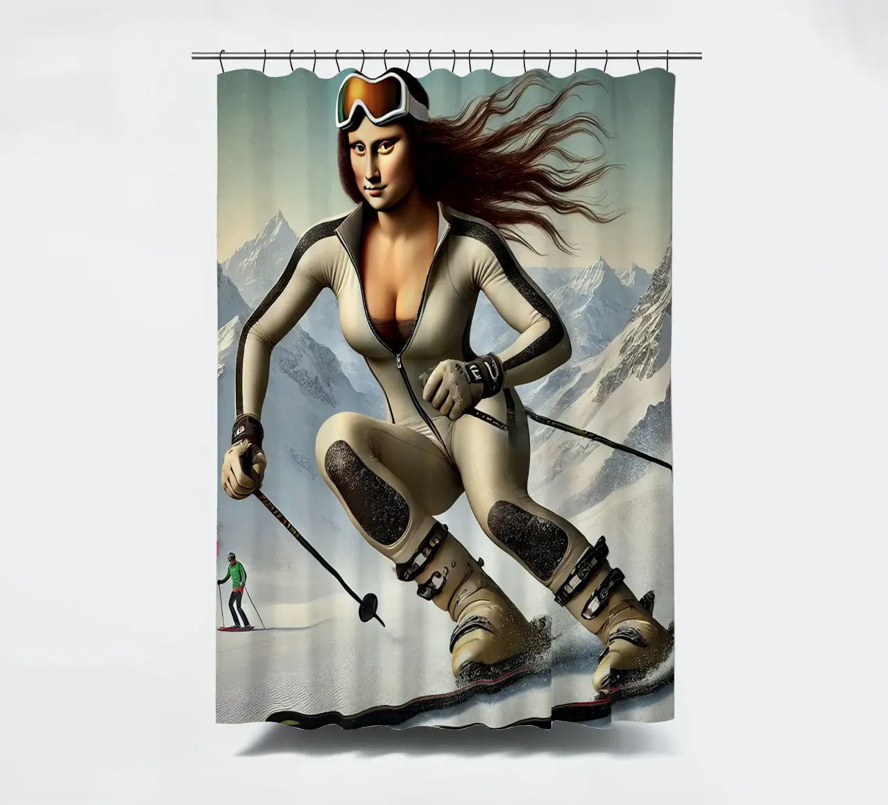 MONA LISA SKIING tenda da doccia da Vintage Van Gogh