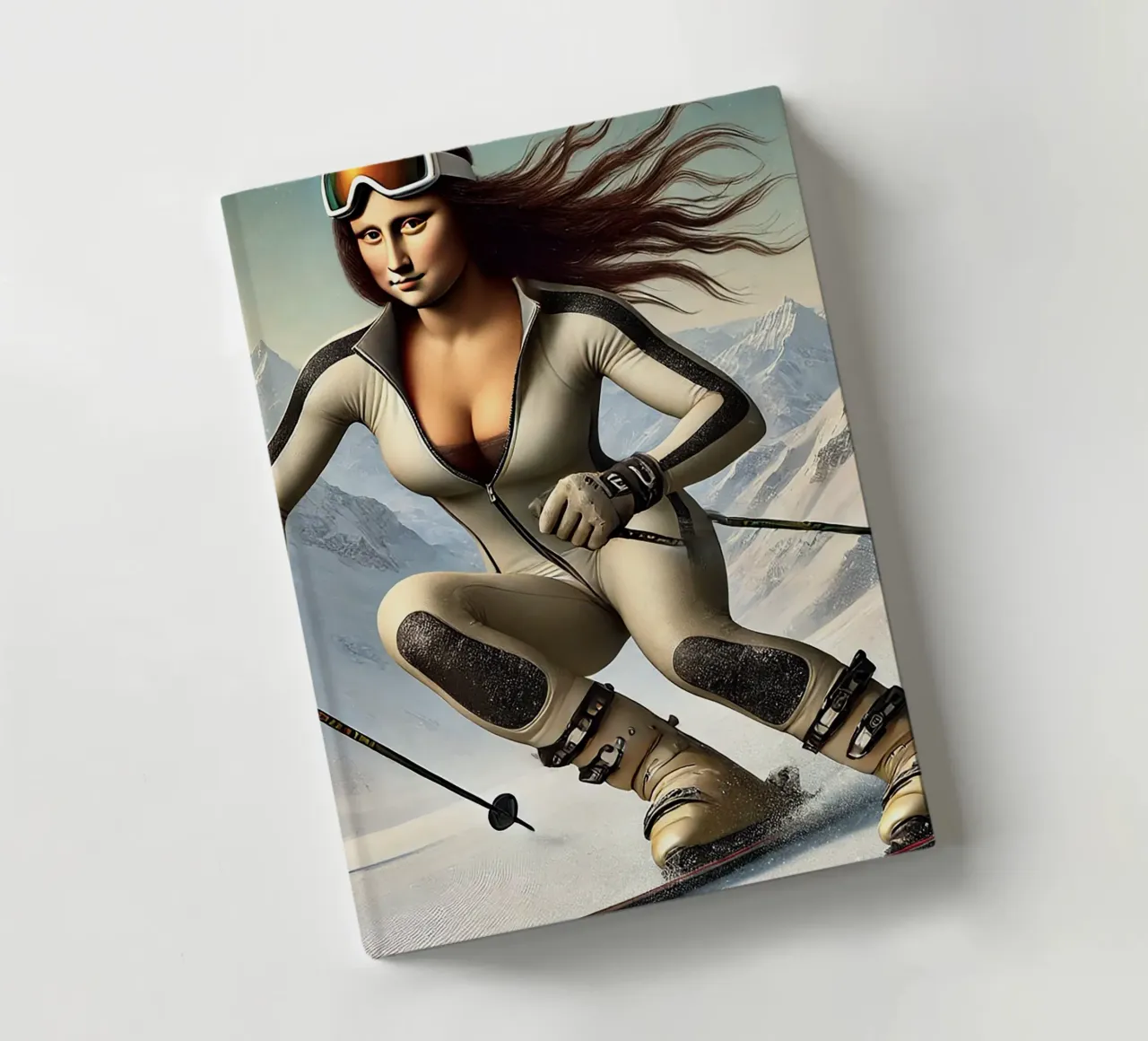 MONA LISA SKIING notebook by Vintage Van Gogh