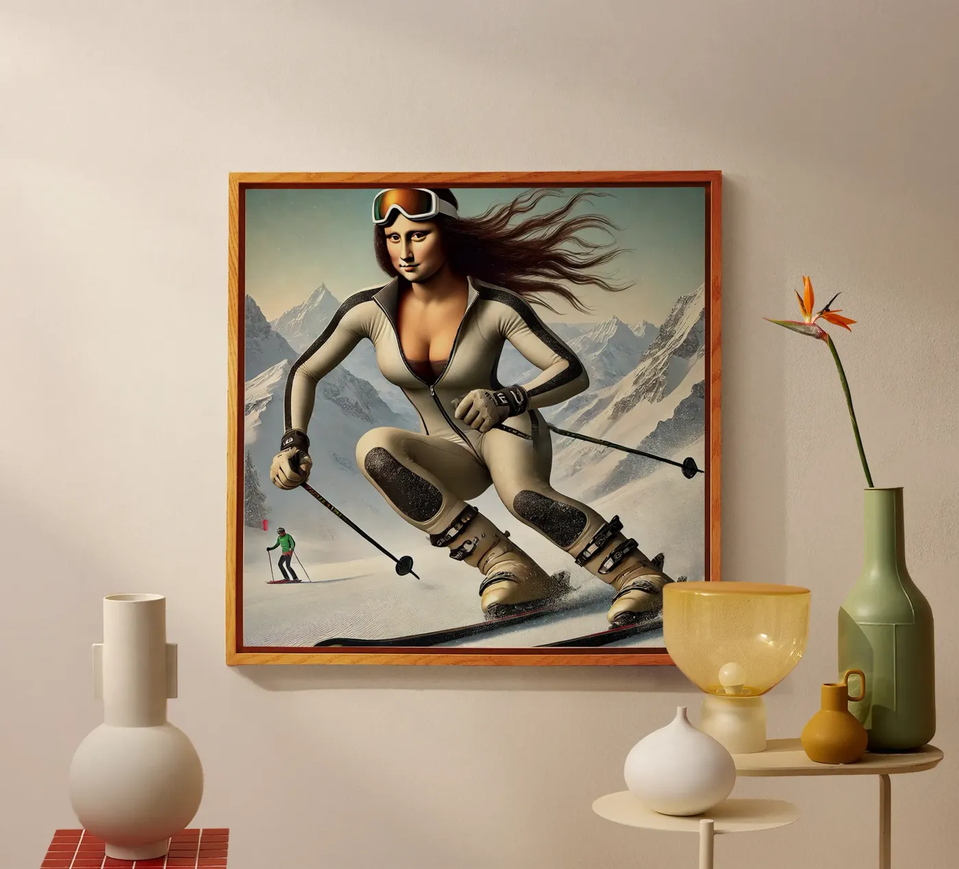 MONA LISA SKIING plexiglass da Vintage Van Gogh