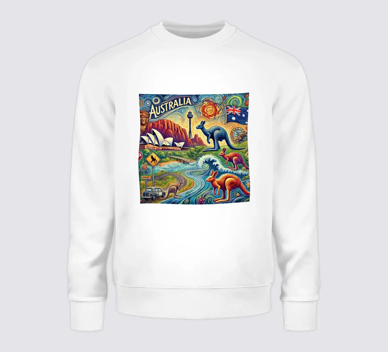 AUSTRALIA Van Gogh Style felpa da Vintage Van Gogh