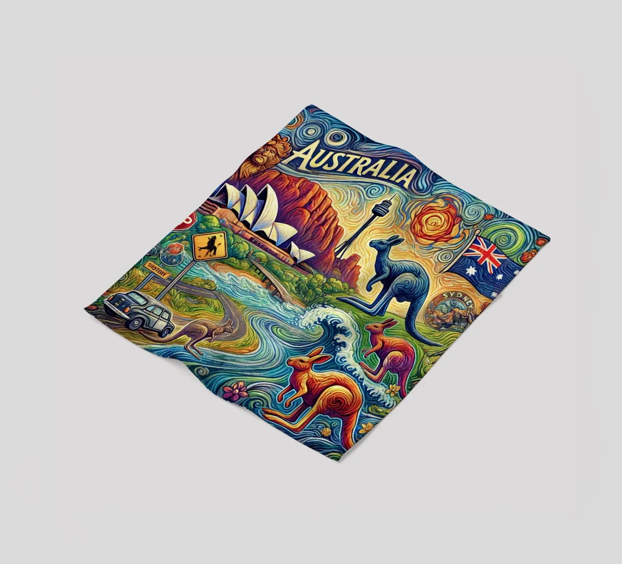 AUSTRALIA Van Gogh Style coperta in pile da Vintage Van Gogh