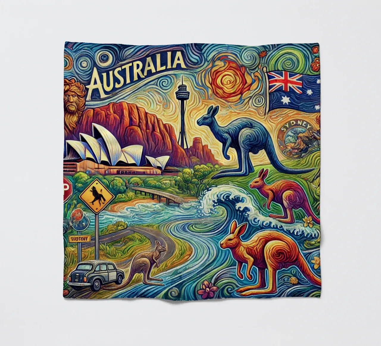 AUSTRALIA Van Gogh Style coperta in pile da Vintage Van Gogh