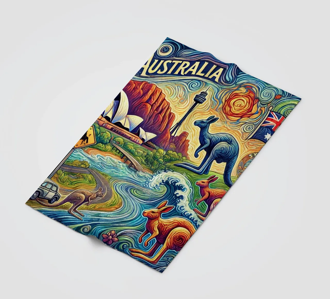 AUSTRALIA Van Gogh Style coperta in pile da Vintage Van Gogh