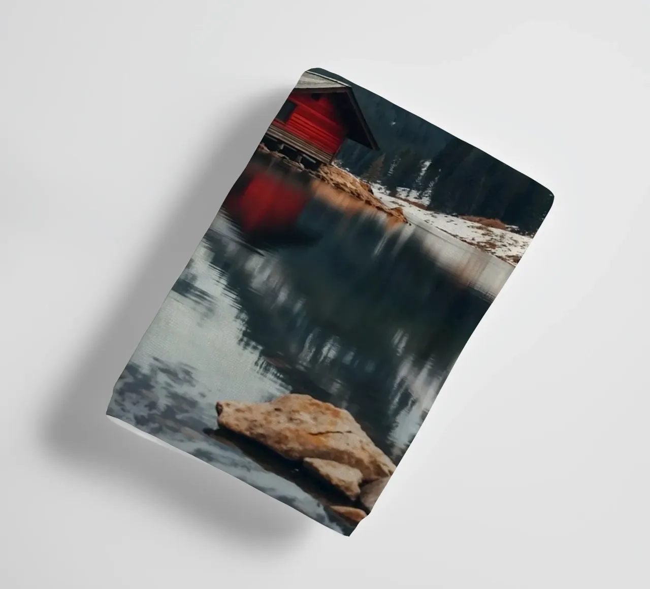 Hut by the lake towel by BLICKPUNKT