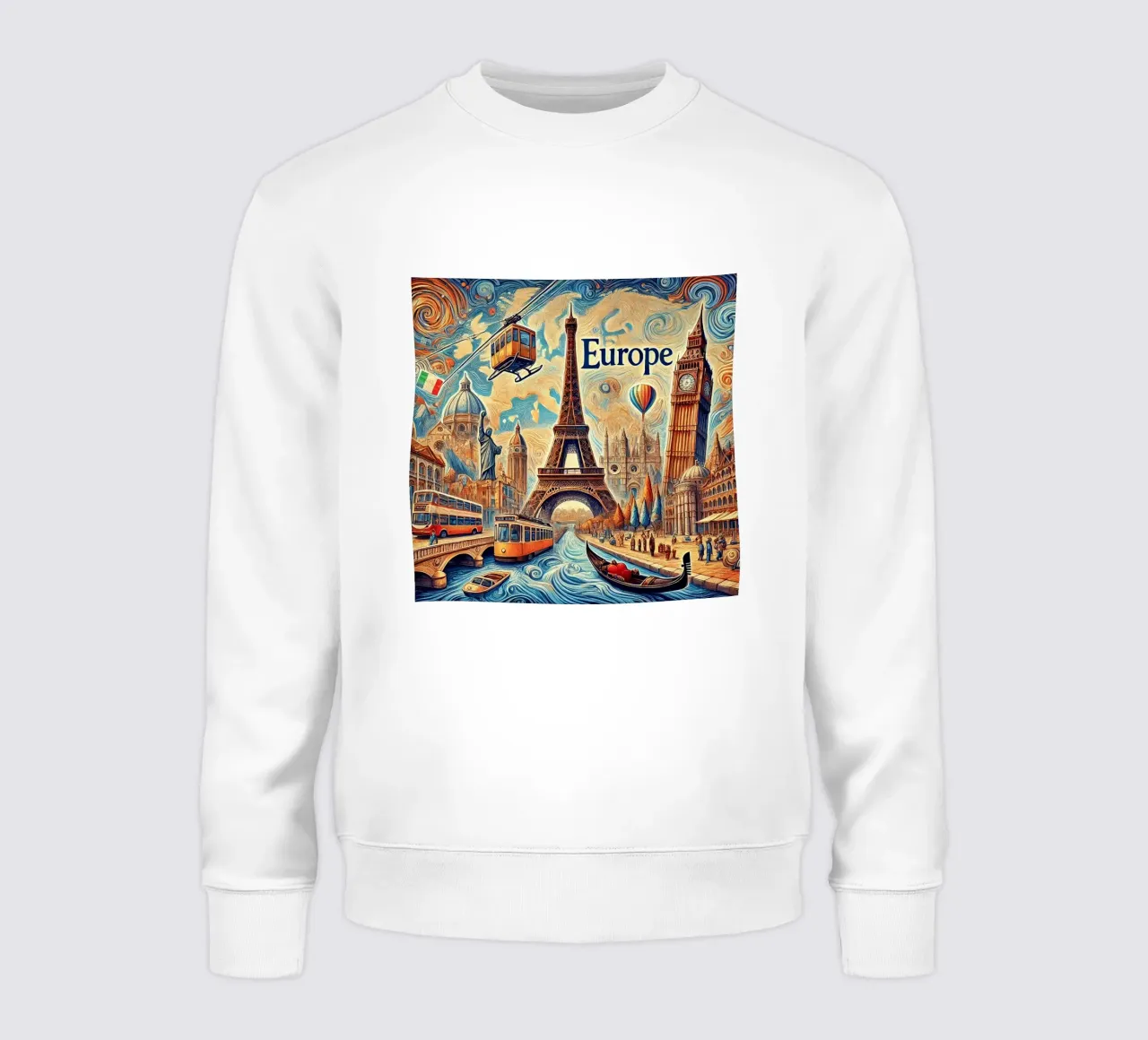 EUROPE Van Gogh Style felpa da Vintage Van Gogh