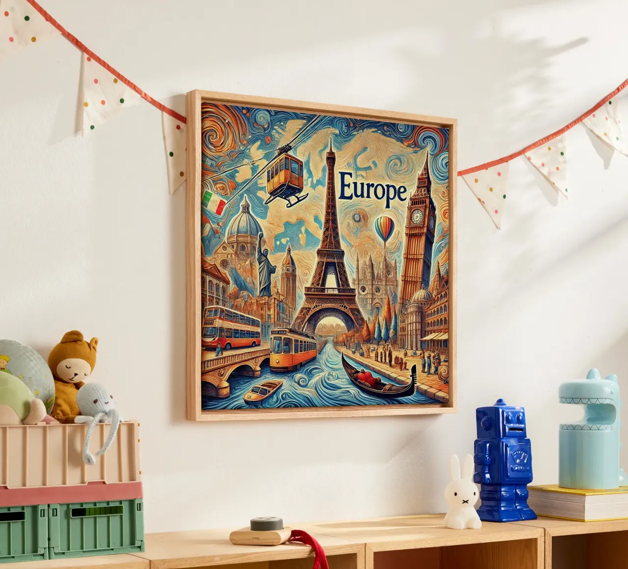 EUROPE Van Gogh Style tela con Cornice a cassetta da Vintage Van Gogh