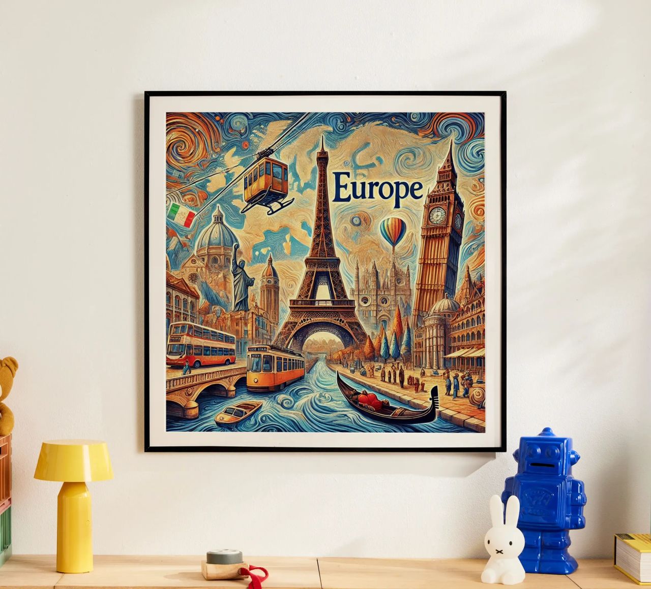 EUROPE Van Gogh Style poster de Vintage Van Gogh