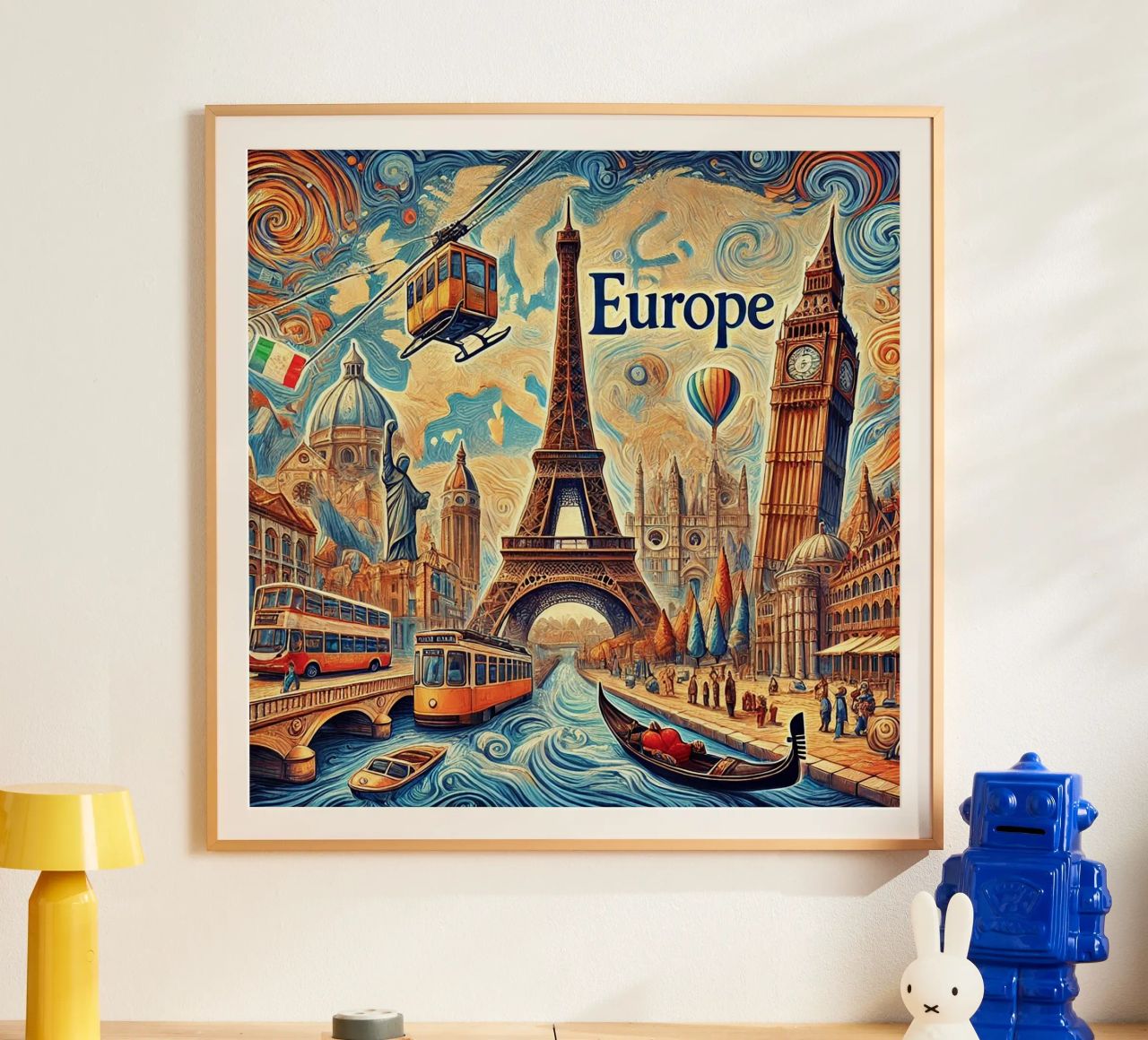EUROPE Van Gogh Style poster de Vintage Van Gogh