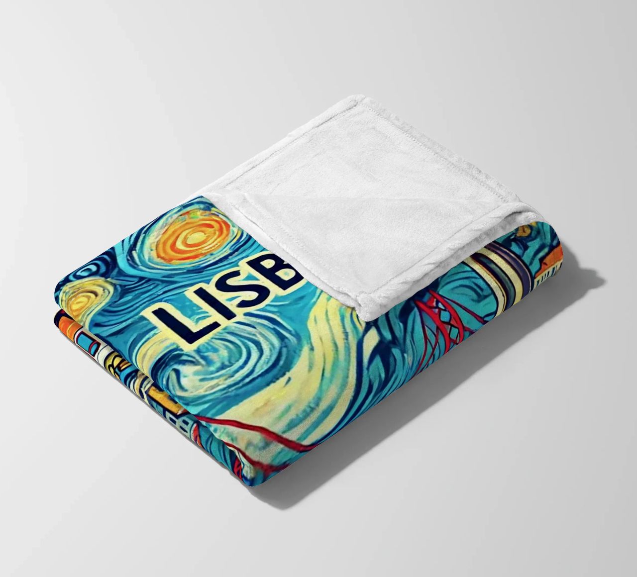 LISBOA Van Gogh Style, coperta in pile da Vintage Van Gogh