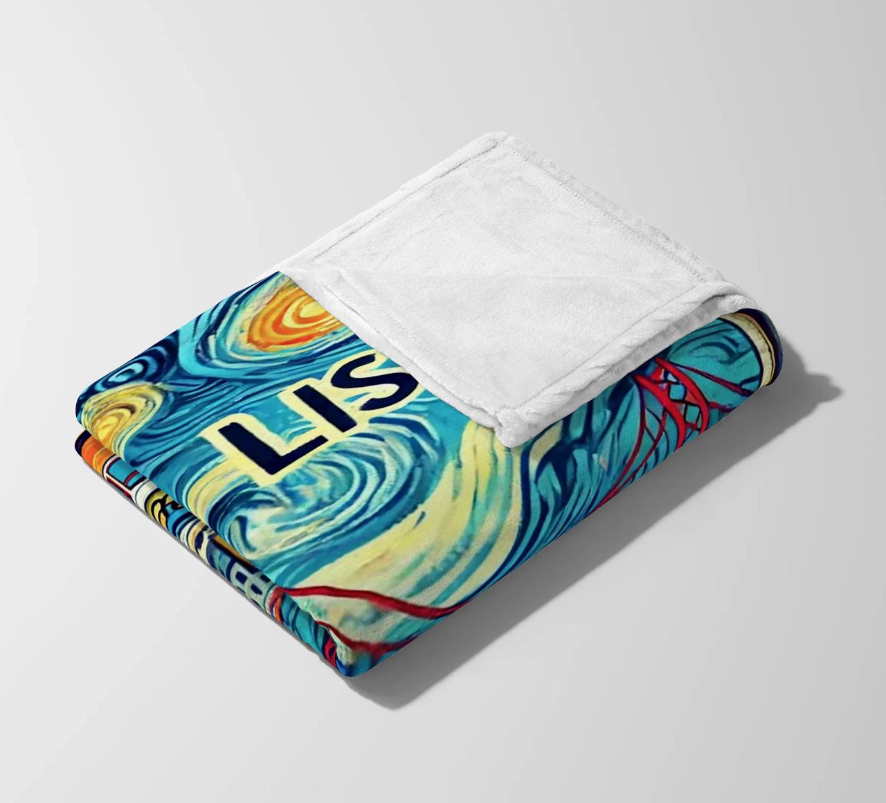 LISBOA Van Gogh Style, coperta in pile da Vintage Van Gogh