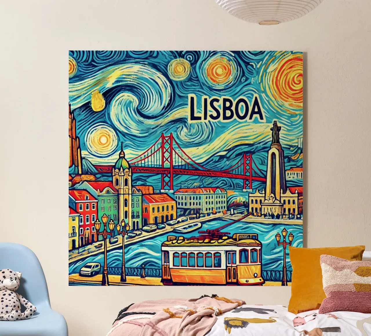 LISBOA Van Gogh Style, Acryl-Glas von Vintage Van Gogh
