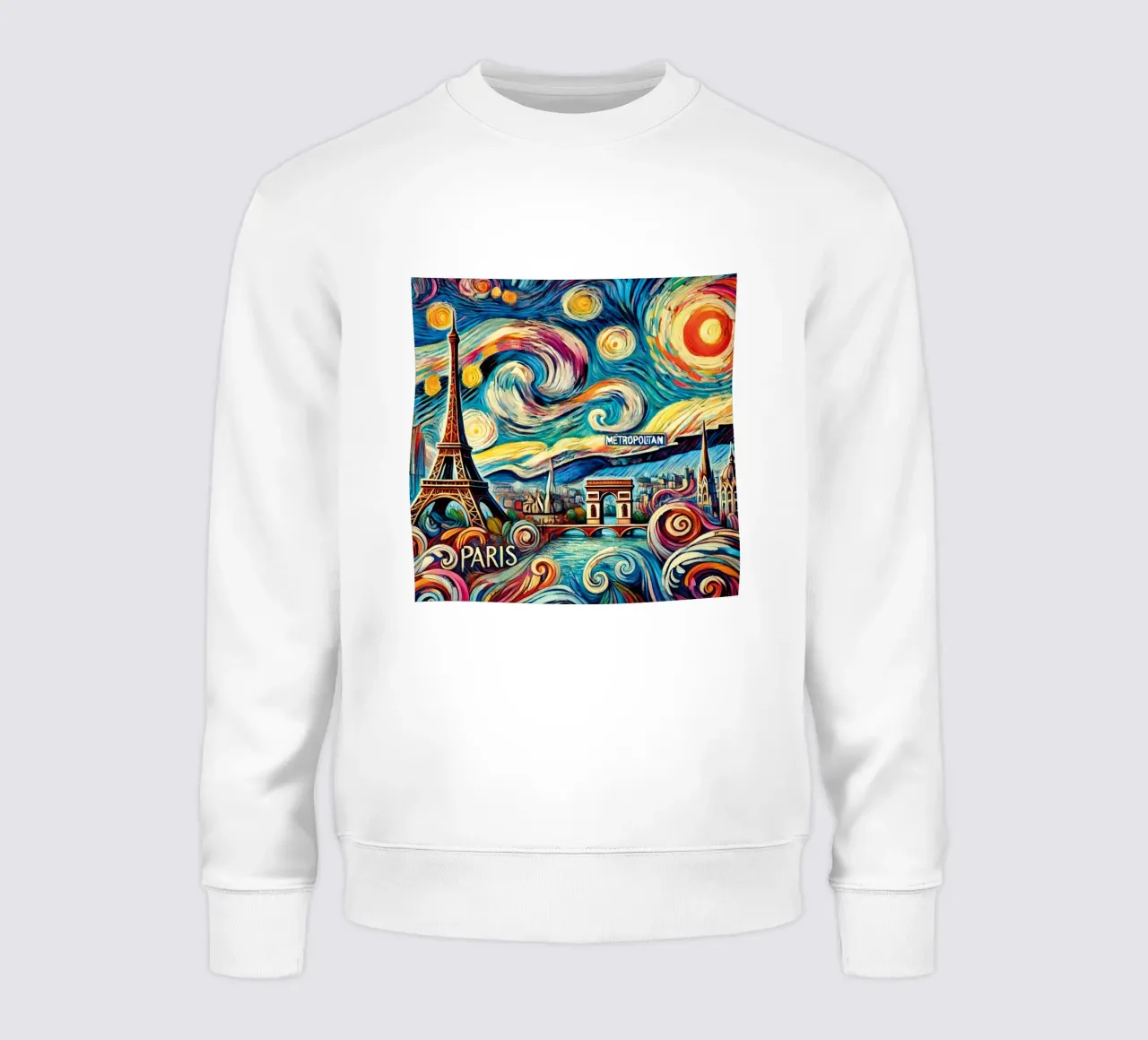 PARIS Van Gogh Style felpa da Vintage Van Gogh