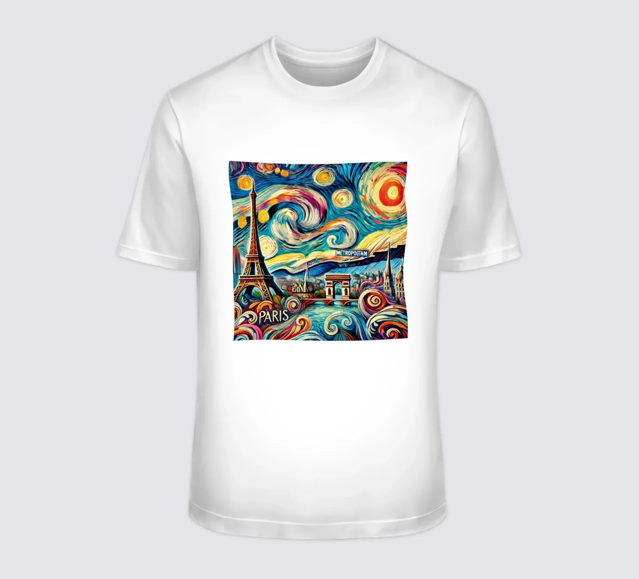 PARIS Van Gogh Style t-shirt by Vintage Van Gogh