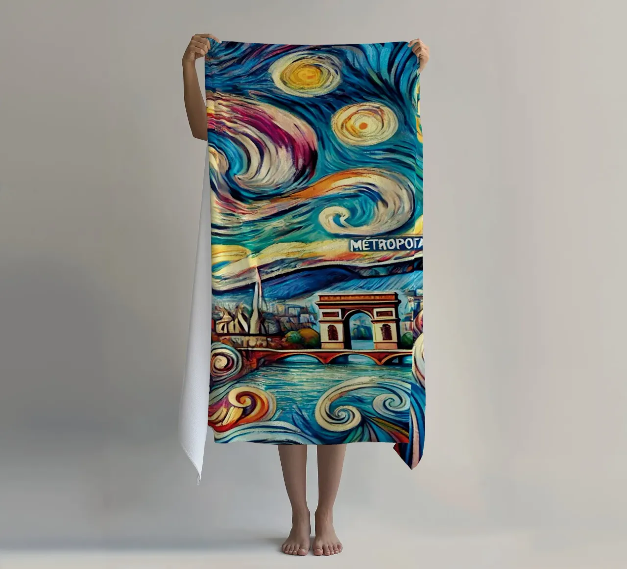 PARIS Van Gogh Style telo mare da Vintage Van Gogh