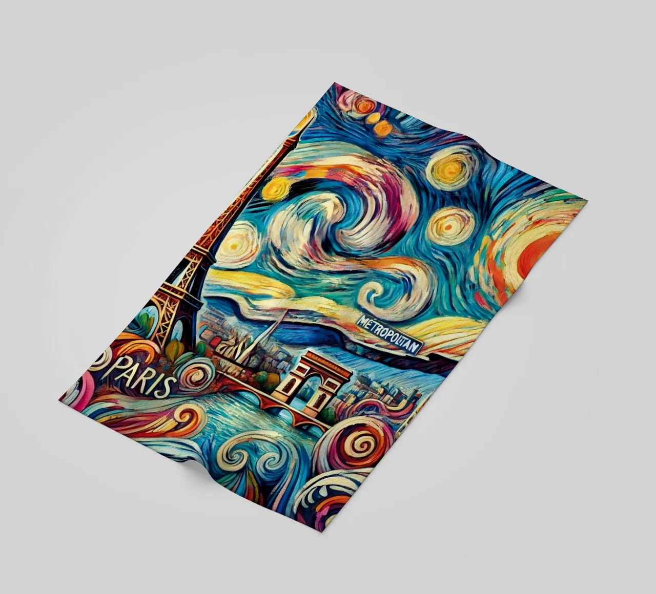 PARIS Van Gogh Style telo mare da Vintage Van Gogh