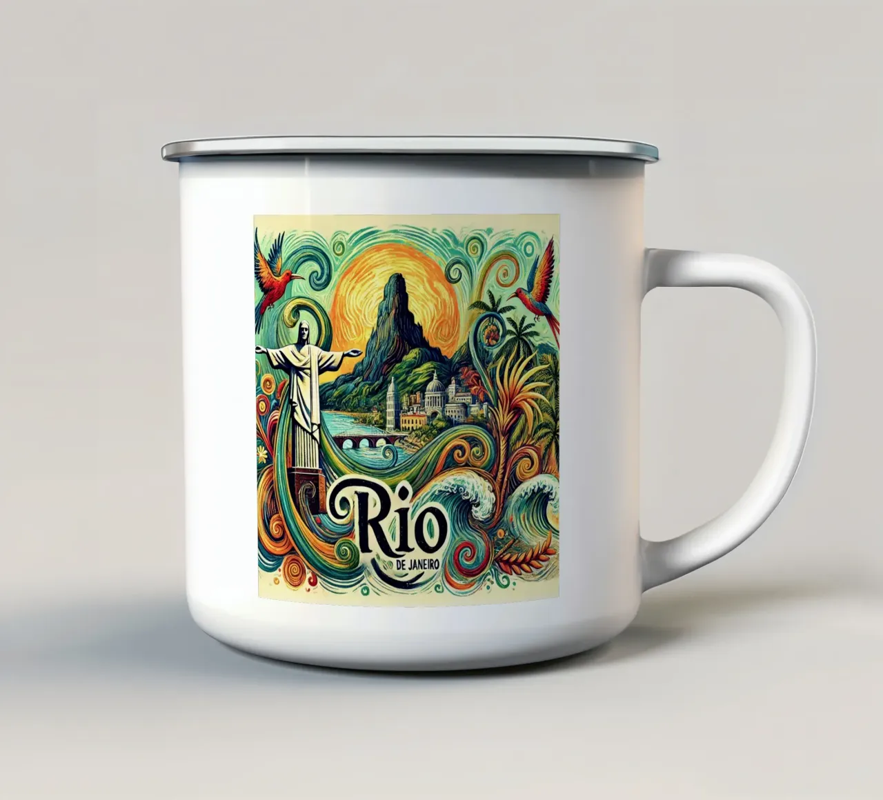 RIO Van Gogh Style tazza in smalto da Vintage Van Gogh