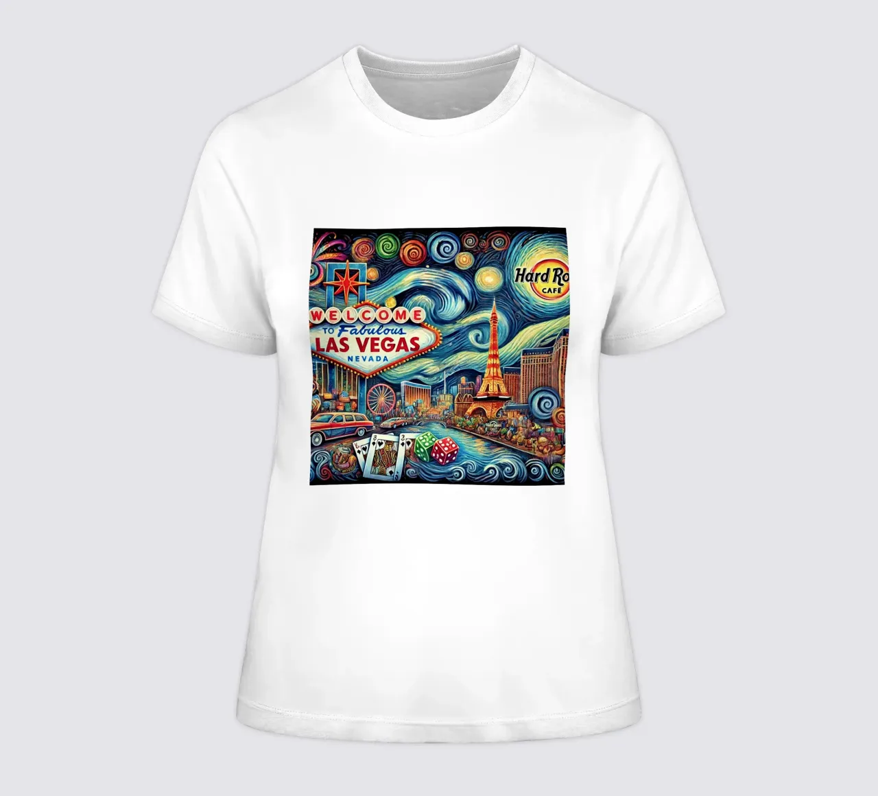 LAS VEGAS Van Gogh Style Frauen T-Shirt von Vintage Van Gogh